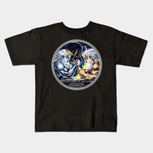 Zeus vs Poseidon Arm Wrestling Kids T-Shirt